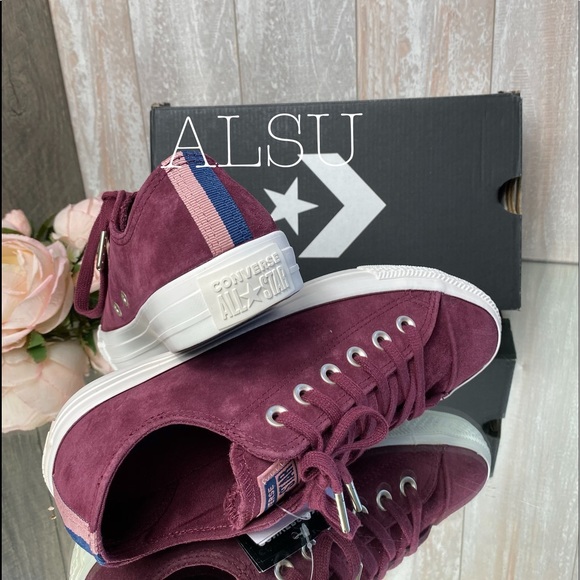 Converse Ctas Suede Dark Burgundy Low Top W AUTHEN - Picture 6 of 8